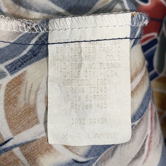 Vintage Hilo Hattie Hawaiian Original Maxi Dress Navy Tropical Floral XL 80s 90s - Picture 5 of 10